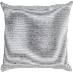 Kave Home - Kussenhoes Marena zwart-wit gestreept van 100% linnen 45 x 45 cm