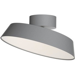 Vaste plafondlamp 12W LED paneel met elegant design grijs 12W/610Lm