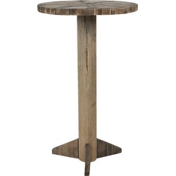 Clayre & Eef Bijzettafel  Ø 38x62 cm Bruin Hout Rond