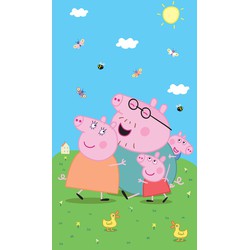 Sanders & Sanders fotobehang Peppa Pig groen, blauw en roze - 1,5 x 2,7 m - 601232