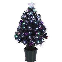 Luca Lighting Kunstkerstboom - fiber - gekleurde lampjes - 60 cm - Kunstkerstboom