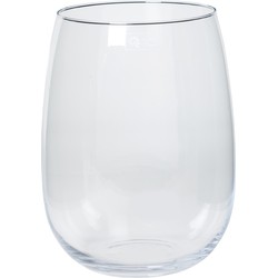 Floran bloemenvaas - transparant helder glas - D22 x H26 cm - Vazen