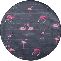 KERTE - Laagpolig vloerkleed - Donkergrijs - 120 cm - Polyester