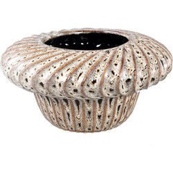 PTMD Bloempot Sindi - 24x24x11 cm - Keramiek - Bruin