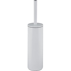 Spirella luxe Toiletborstel in houder Cannes - ivoor wit - metaal - 40 x 9 cm - met binnenbak - Toiletborstels