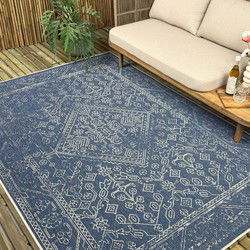 Buitenkleed Nova blauw - Interieur05 - Polypropyleen - 240 x 340 cm - (XL)