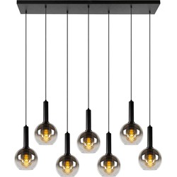 Mario hanglamp 7xE27 zwart