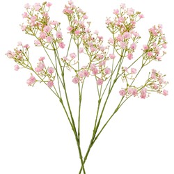 2x stuks kunstbloemen Gipskruid/Gypsophila takken lichtroze 68 cm - Kunstbloemen