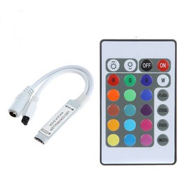 Groenovatie LED Strip RGB Controller Mini 24 Knops incl. IR afstandsbediening