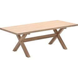 Urania tafel - 220x100 cm - acaciahout met white wash