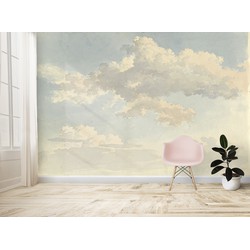 Behang Wolken Schets Origineel - 400x250cm - House of Fetch - maatwerk