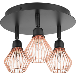 Beliani VOLGA - Plafondlamp-Koper-IJzer