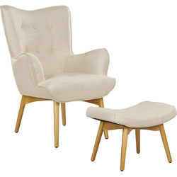 Beliani VEJLE - Fauteuil-Beige-Polyester