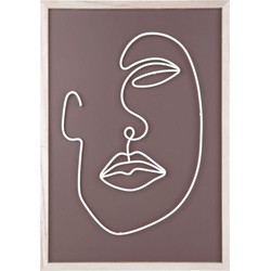 Muurkunst Line Drawing - Medium - 27x38x1,5cm