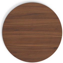 Kave Home - Tiaret rond tafelblad in melamine met walnoot afwerking, Ø 70 cm