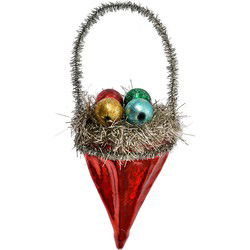Clayre & Eef Kersthanger Rood Glas