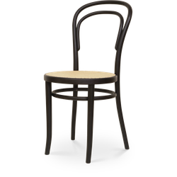 Vienna Thonet No. 14 houten bistrostoel zwart - met rotan zitting