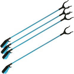 Afvalgrijper/vuilnisgrijper - 4x stuks - lange steel - 83 cm - oppaktang - Afvalgrijpers