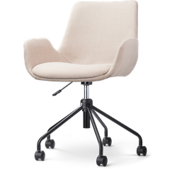 Nout-Eef bureaustoel beige - zwart onderstel