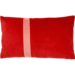 Dutch Decor PIPPA - Kussenhoes velvet 30x50 cm -  Aurora Red - rood - Dutch Decor