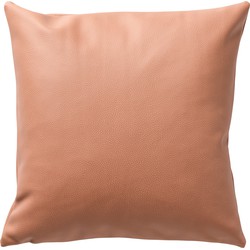 Dutch Decor JARED - Sierkussen 45x45 cm – leerlook – stoere effen kleur - Cork - roze - Dutch Decor