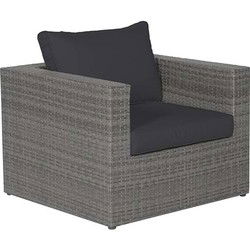 Cayman II lounge fauteuil - organic grey - antraciet
