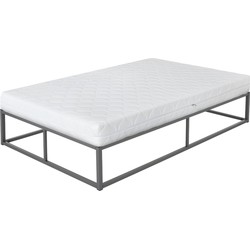 ML-Design metalen bed antraciet, 120x200 cm, gemaakt van gepoedercoat stalen frame