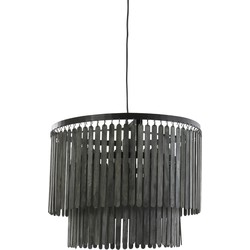 Light&living Hanglamp Ø60x43 cm GULARO hout mat zwart