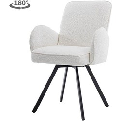 Tower living Livo swivel armchair - fabric Ascot 1 White