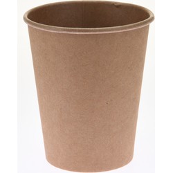 120x stuks kraft papieren koffiebekers/drinkbekers 250 ml - Bekers