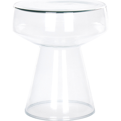 Beliani LAGUNA - Bijzettafel-Transparant-Glas