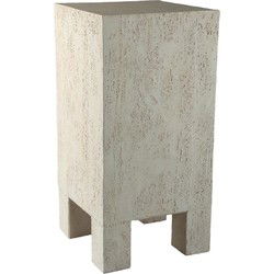 PTMD Bijzettafel Chandar - 38x38x77 cm - Magnesium - Creme