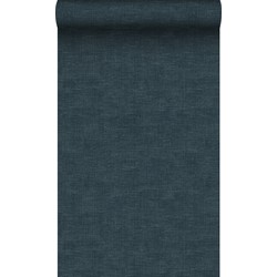 Origin Wallcoverings behang linnenstructuur donkerblauw - 0.53 x 10.05 m - 347863