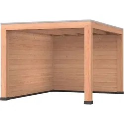 Douglas overkapping, 300 x 400, met achterwand en zijwand, Westwood Modern