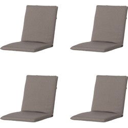 Madison -  Stapelstoelkussen Manchester taupe - Ca. 97x49 cm - Set van 4