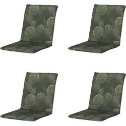 Madison -  Stapelstoelkussen Circle green - Ca. 97x49 cm - Set van 4