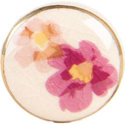 Clayre & Eef Deurknop Ø 3x3 cm Beige Keramiek