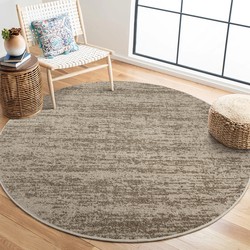 Relax Oslo - Laagpolig Effen Vloerkleed - Rond - Modern Tapijt - Beige- 150 CM ROND