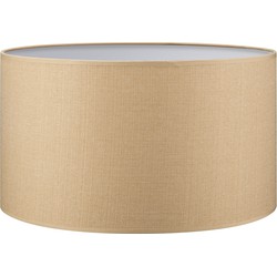 Lampenkap Canvas - Bruin - cilinder - 40/40/22cm - van stof - Moderne stoffen Lampenkap voor E27 lamphouder - RoHS getest - voor vloerlamp, tafellamp, wandlamp en hanglamp edit