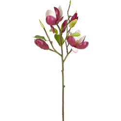 Kunstmatige witte en roze magnolia knopsteel H50