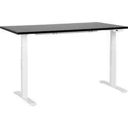 DESTINES- Elektrisch Verstelbaar bureau - Zwart/Wit - 160 cm - MDF