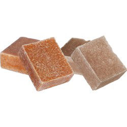 Ideas4seasons Amberblokjes/geurblokjes - sandelhout en amber - 6x stuks - huisparfum - Amberblokjes