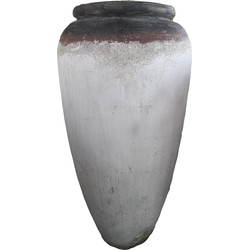 PTMD Bloempot Kajetan - 40x40x80 cm - Cement - Wit