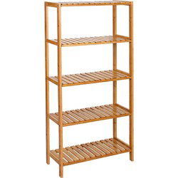 Bamboe Boekenplank 5 Niveaus met verstelbare hoogtes - L60 cm