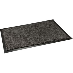 Buemag Deurmat binnen - zwart - 60 x 40 cm - anti slip - droogloopmat - Deurmatten