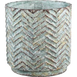 PTMD Baby Blue cement pot golf patroon rond groot L