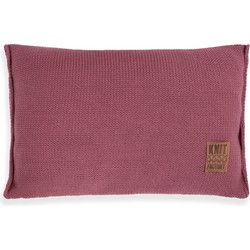 Knit Factory Uni Sierkussen - Stone Red - 60x40 cm - Inclusief kussenvulling
