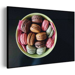 Muurwerken Akoestisch Schilderij - Pineapple Macarons 01 - Geluidsdempend Wandpaneel - Wanddecoratie - Geluidsisolatie - PRO (AW 0.90) M (85X60)