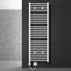ECD Germany Badkamerradiator elektrisch met verwarmingselement 1200W - 600 x 1800 mm - wit - recht met zijaansluiting