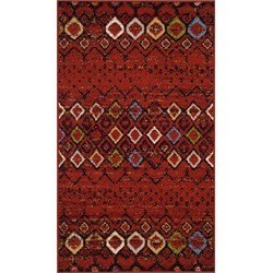 Safavieh Boho Chic Indoor Woven Area Rug, Amsterdam Collection, AMS108, in Terracotta Red & Multi, 91 X 152 cm